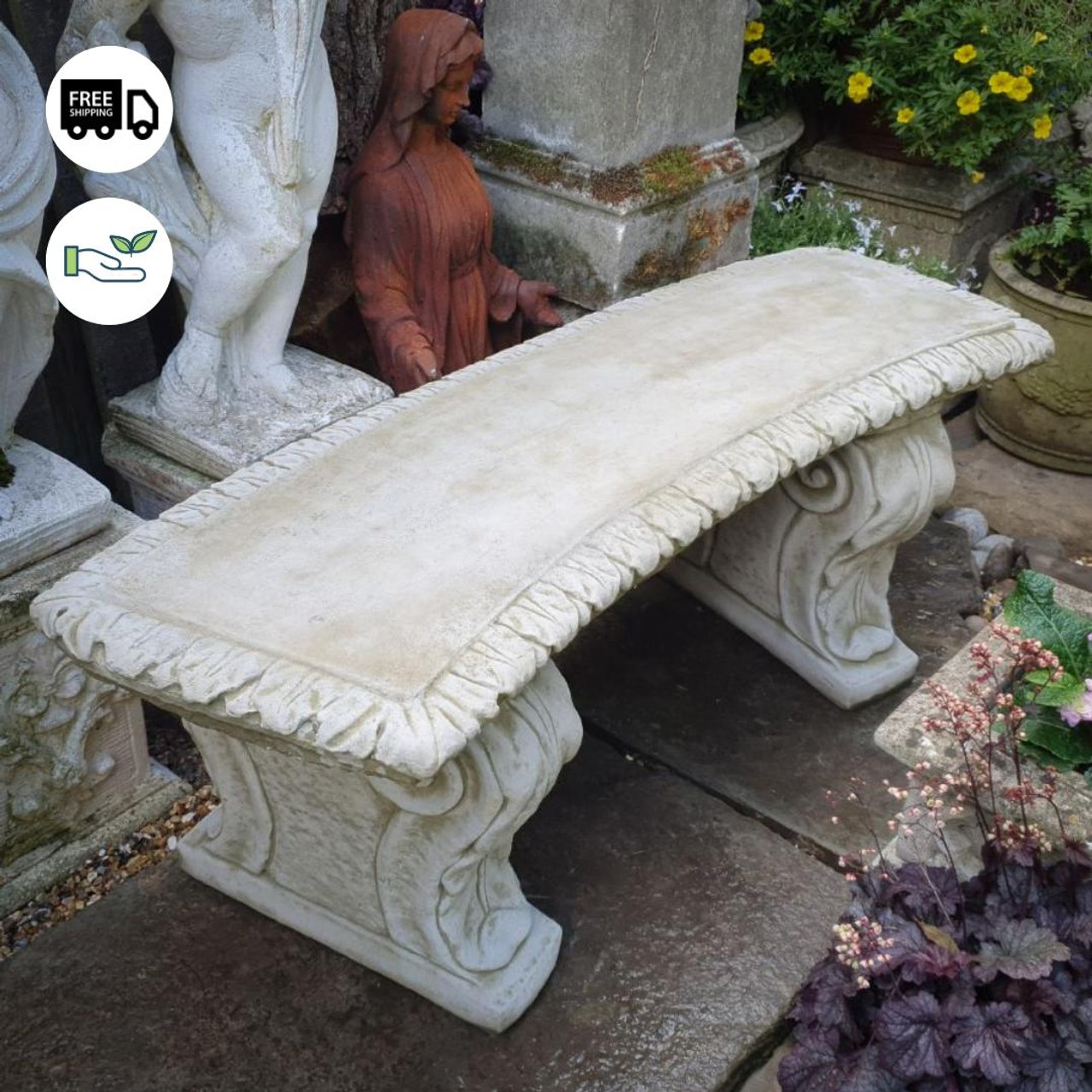 Stone Cast Florentine Design Bench 