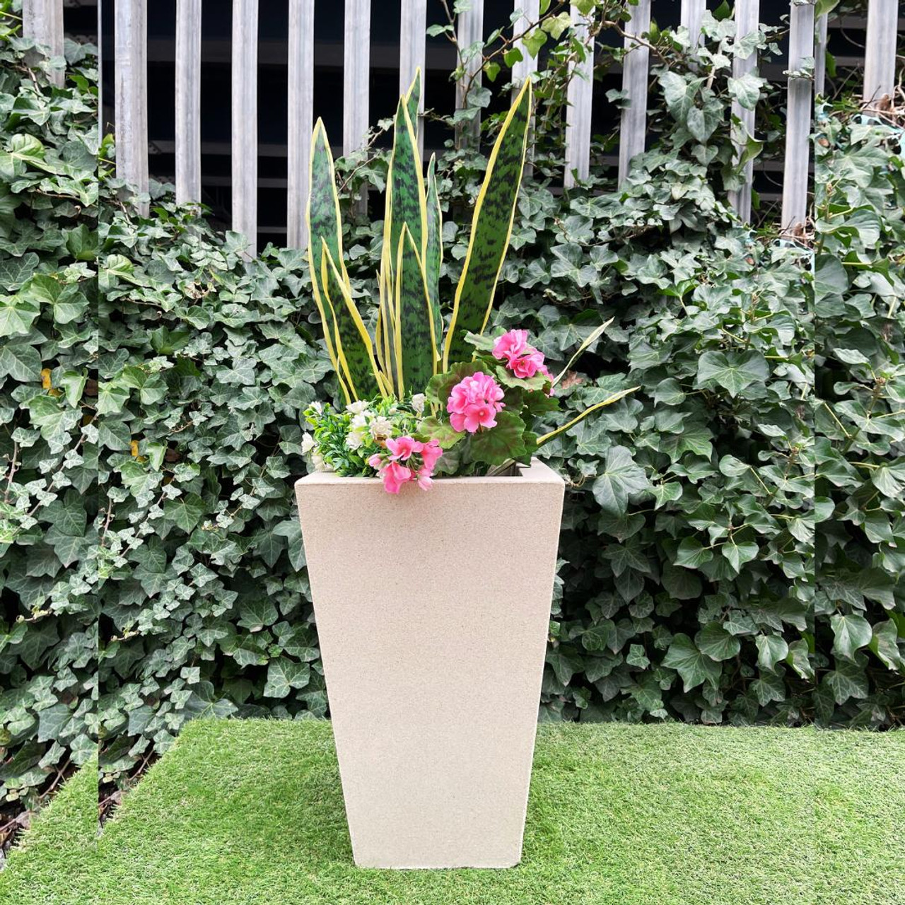 Extra Large  Sandstone Classic Square Greek Style Planter Vase 