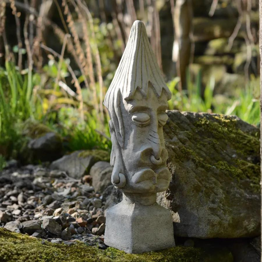 Medium Sized Easter Island Moai Pierced Tiki Head 