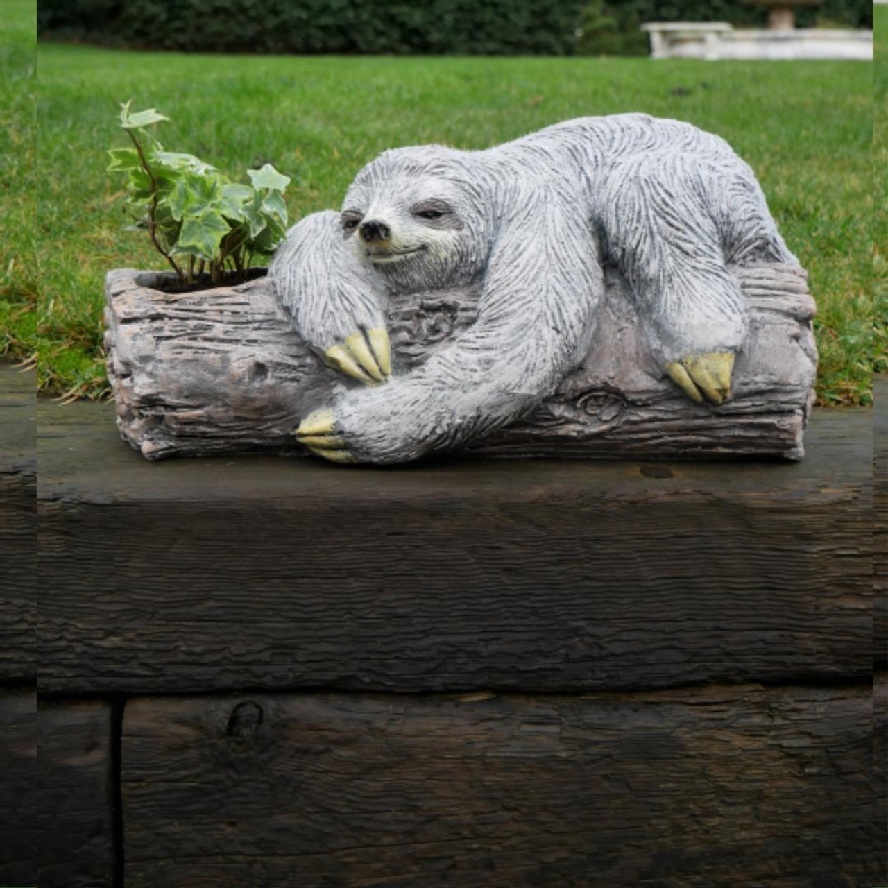 Adorable Lazy Sloth Planter Pot Garden Ornament 