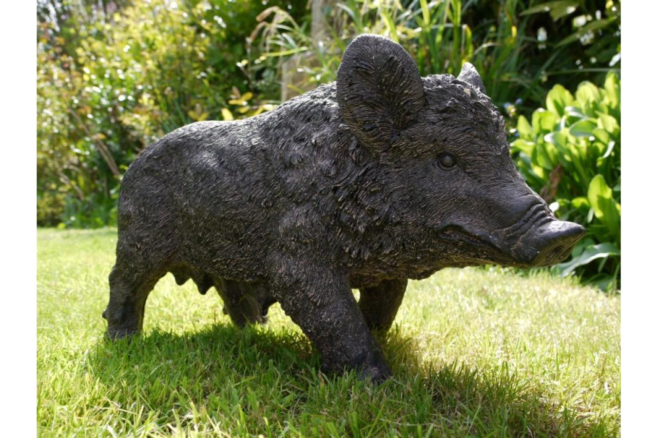 Black Pig Outdoor Ornament 