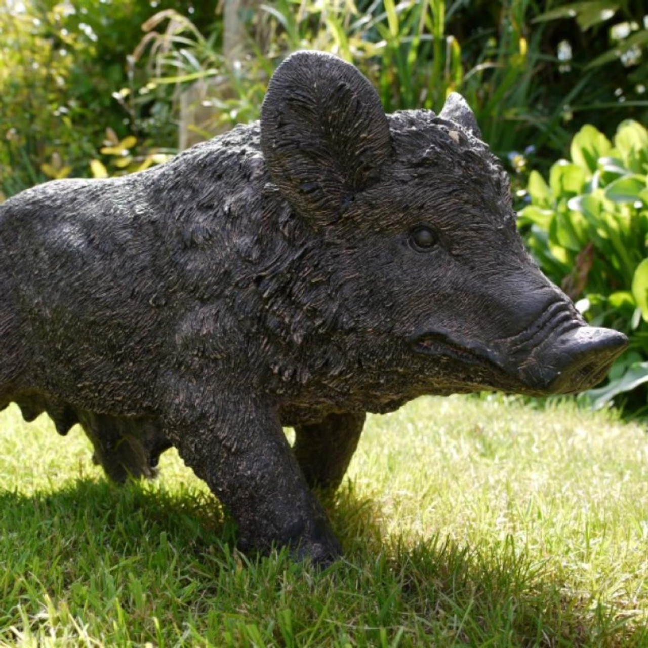 Black Pig Outdoor Ornament 