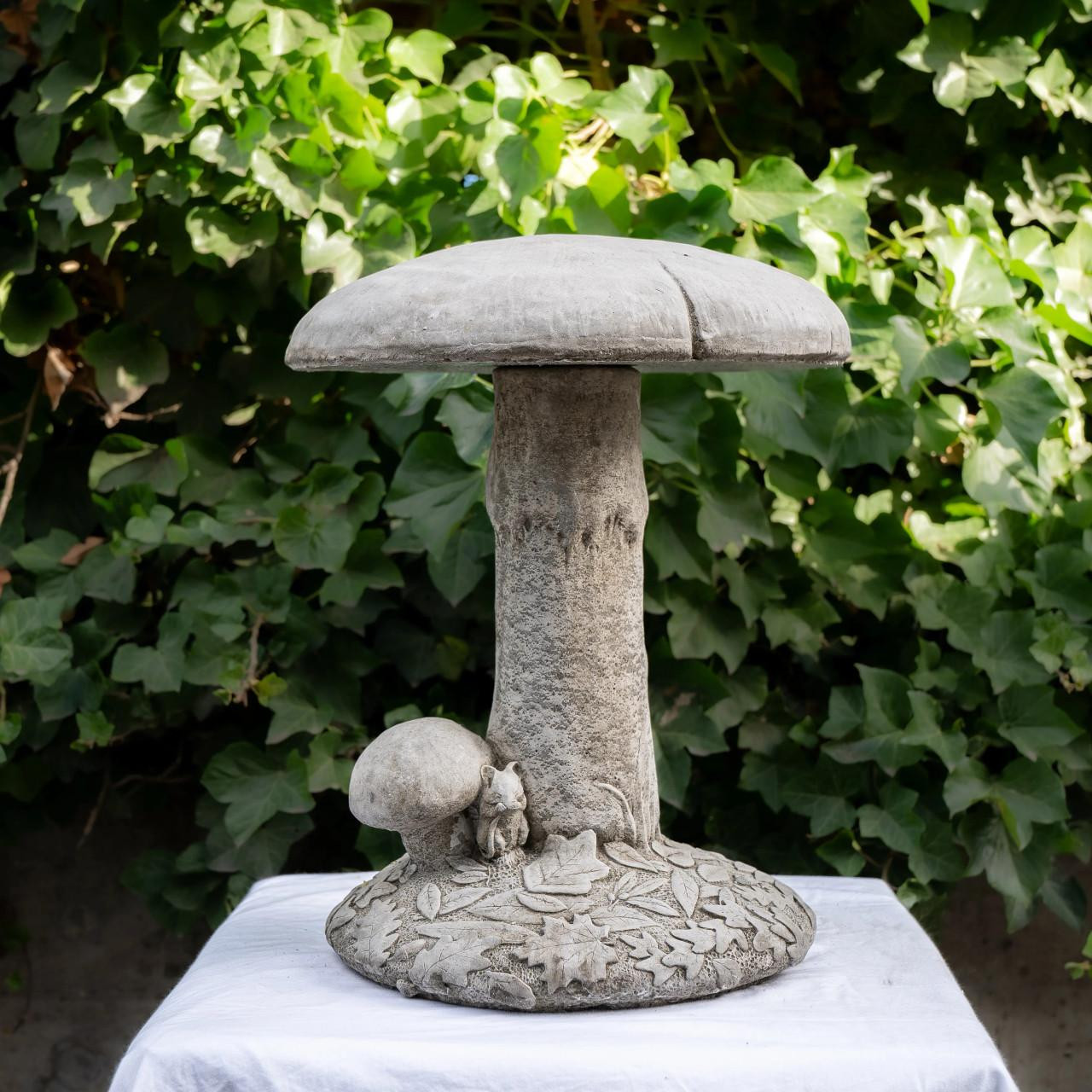 Adorable Big Mushrooms Stonecast Statue Garden Ornament