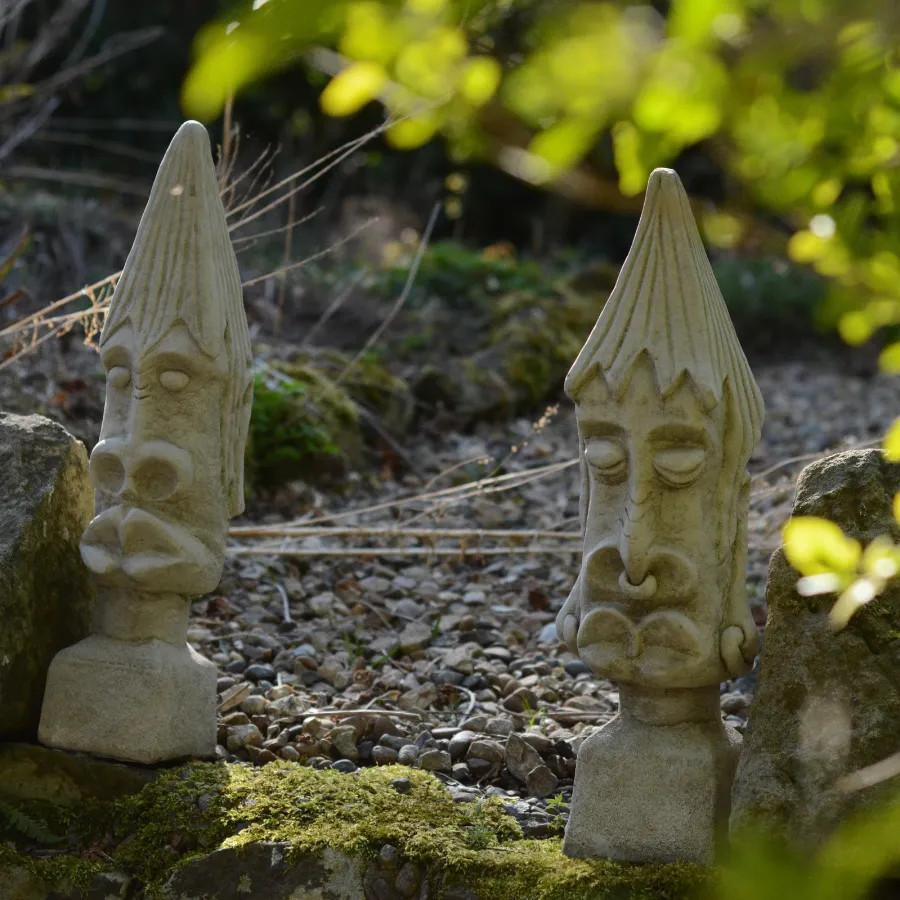 Combo 2 Medium Moai Island Head Statues - Value Set 