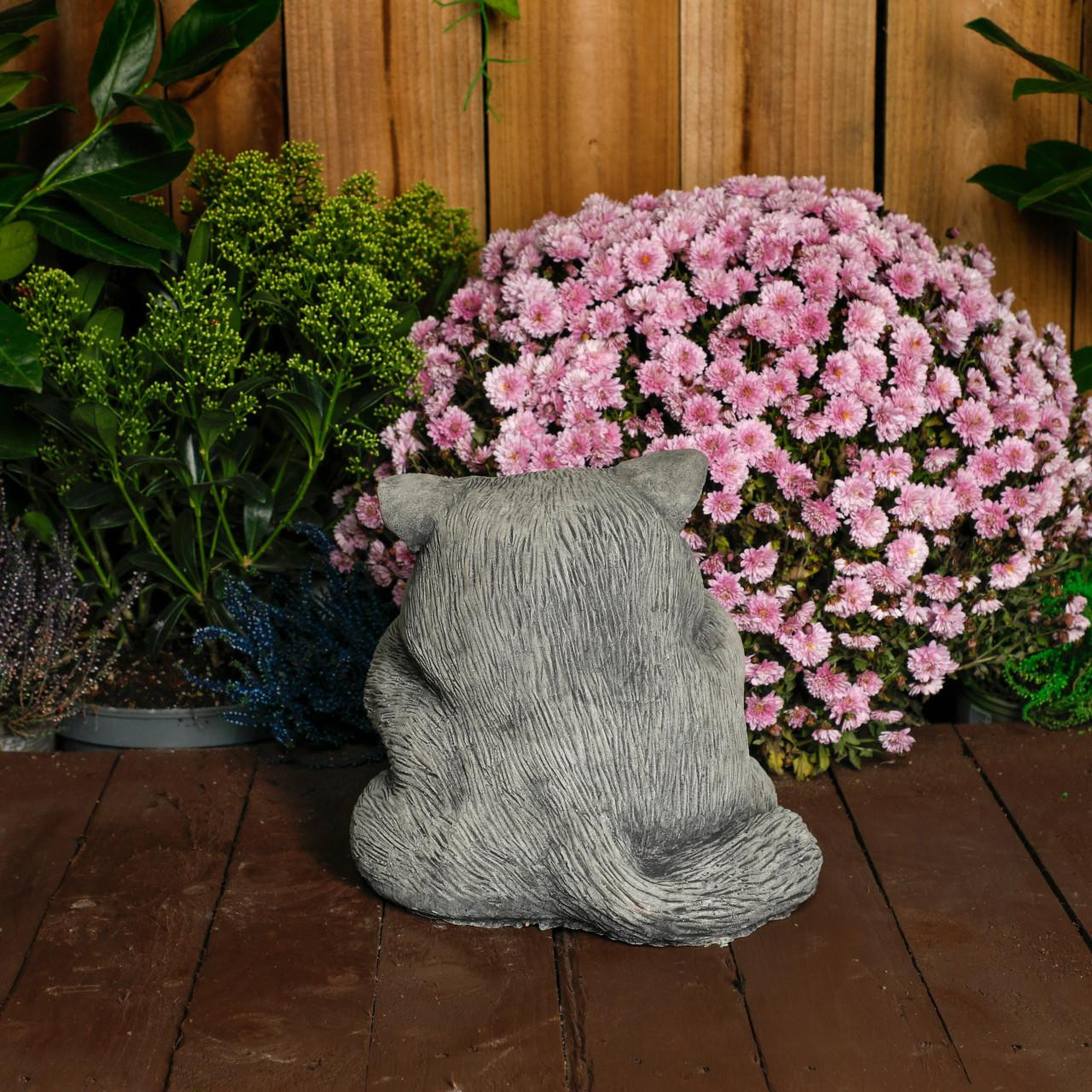 Cat with a Big Heart – Stone Cast Garden Cat Ornament  Cat with a Big Heart – Stone Cast Garden Cat Ornament