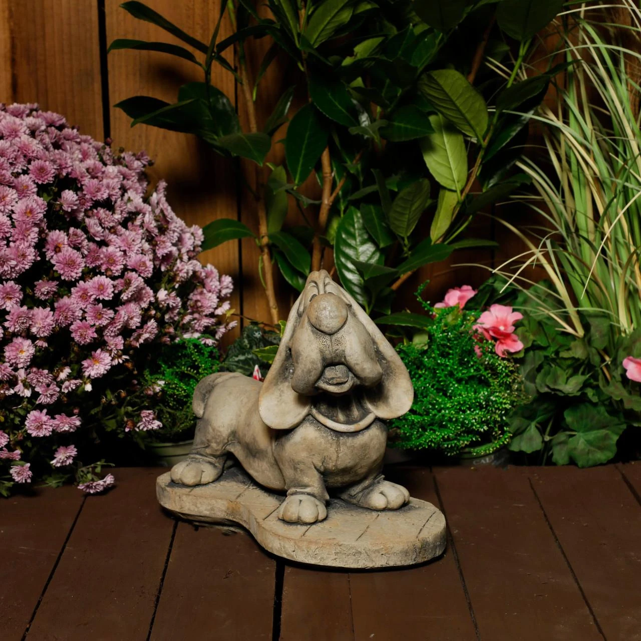 Stone Cast Basset Hound Statue