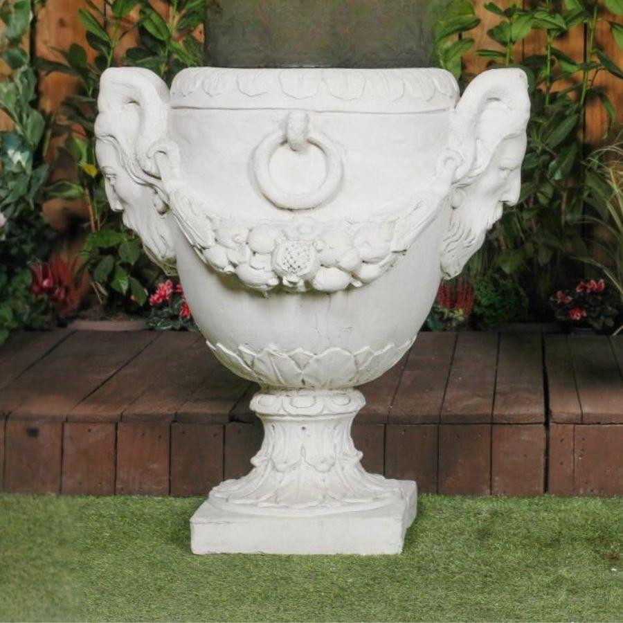 Urn With Mythical Horned Man Design