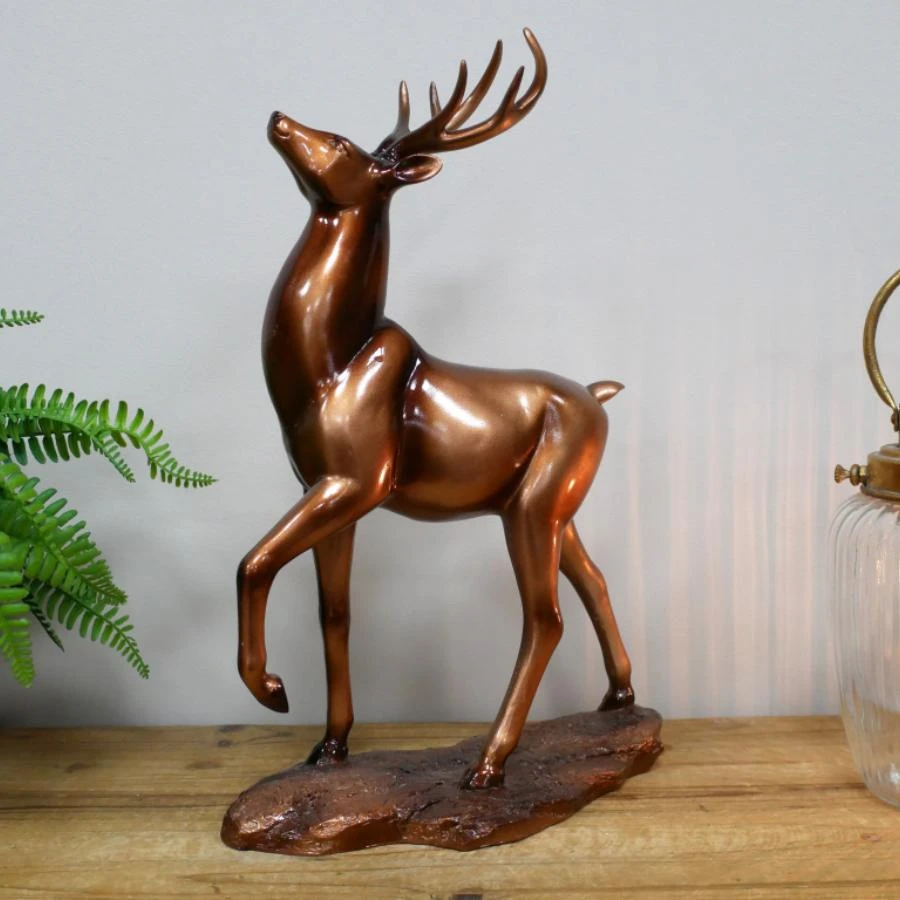 Bronze Finished Stag Home Decor Ornament