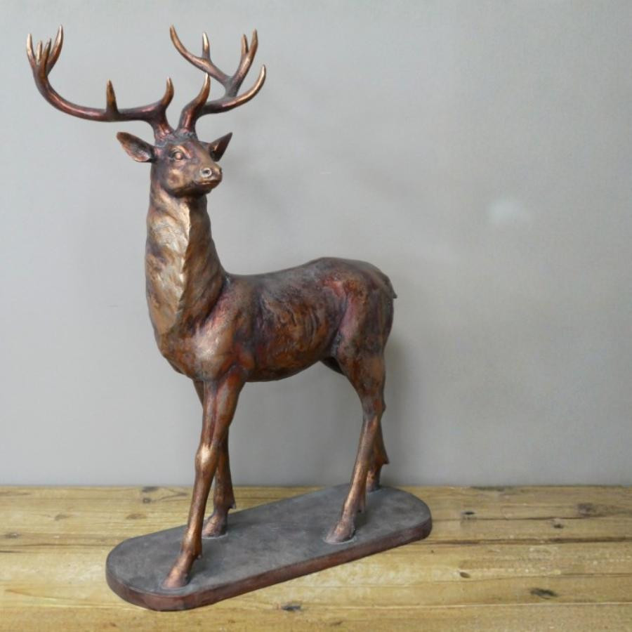 Set Of 2 Antique Stags Home Decor