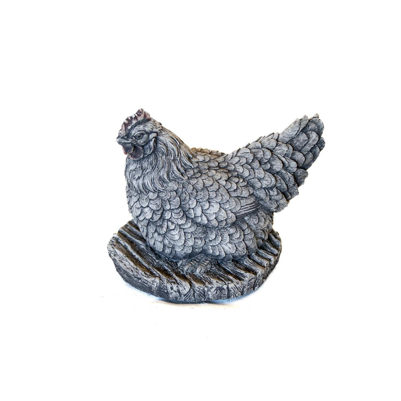 Stone Cast Chicken Garden Sculpture Animal Statue 