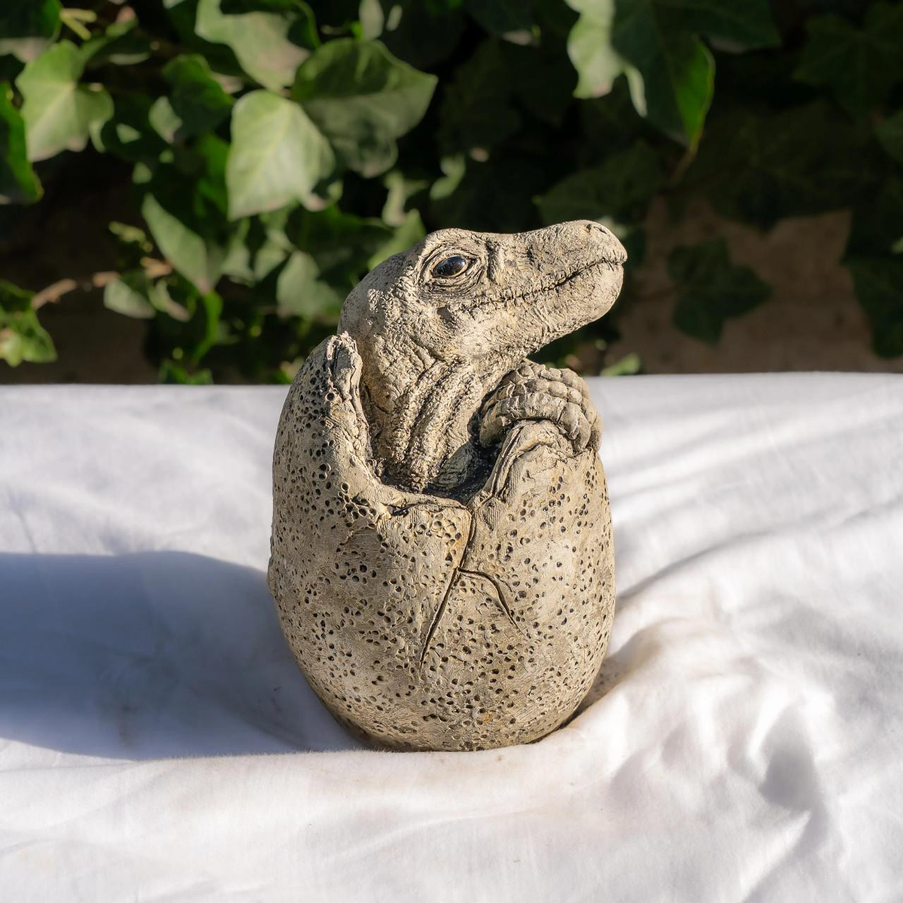 Stone Cast Velociraptor Garden Sculpture Animal Statue