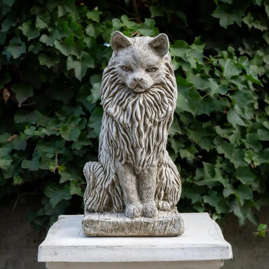 Stone Cast Large Felis Cat Garden Ornament Animal Statue 