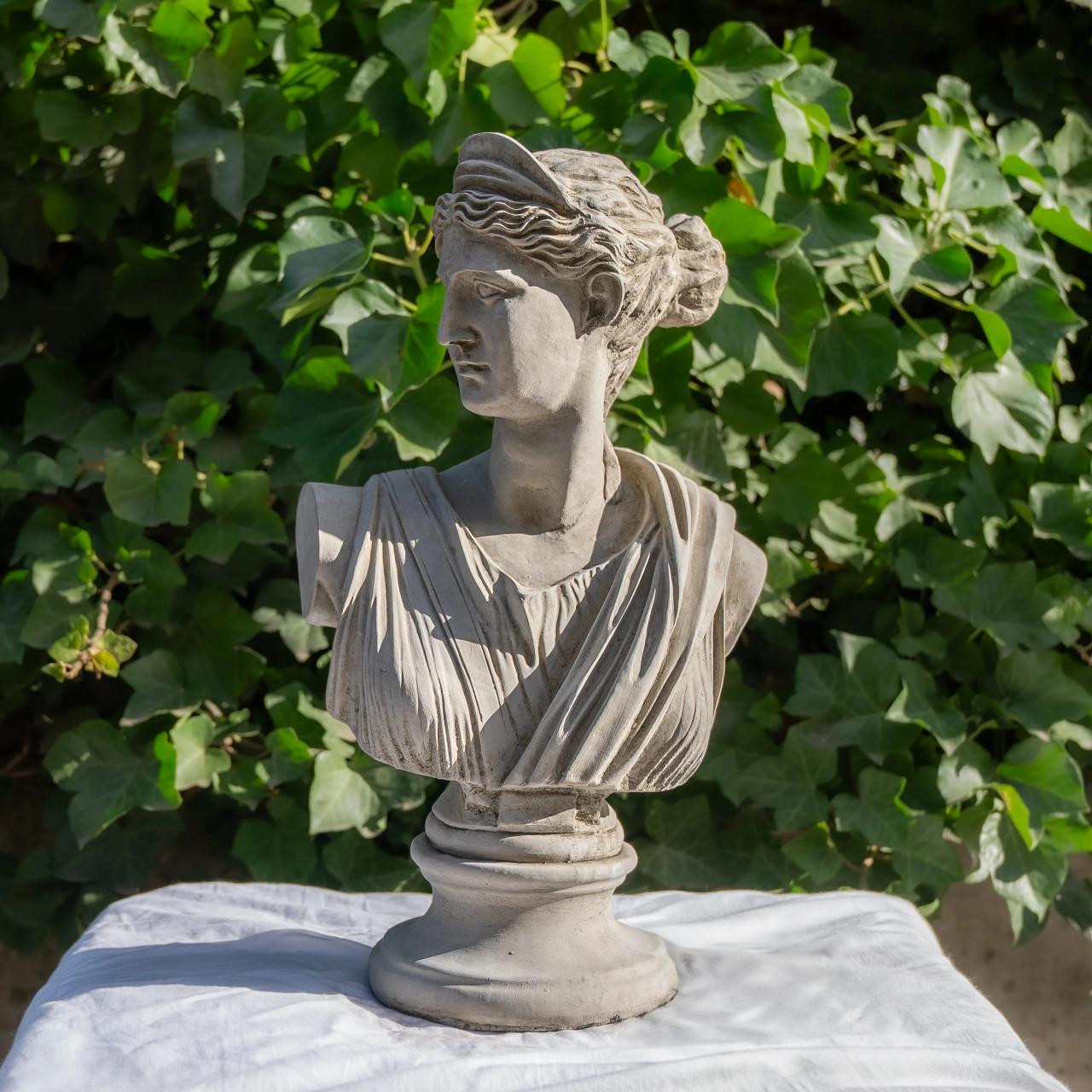 Classical Athena Bust Garden Ornament 
