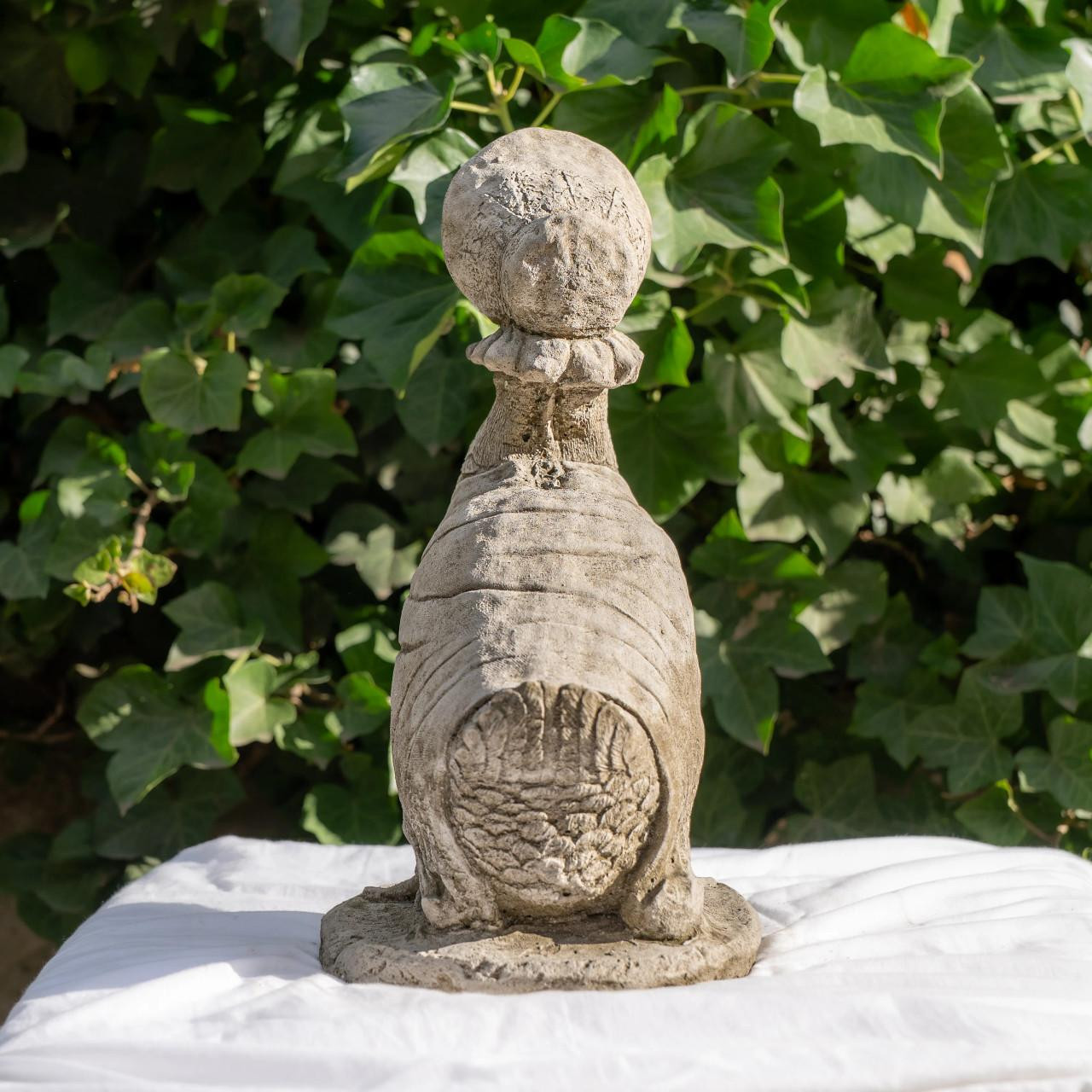 Cute Stone Cast Puddle Duck Medium Garden Sculpture 