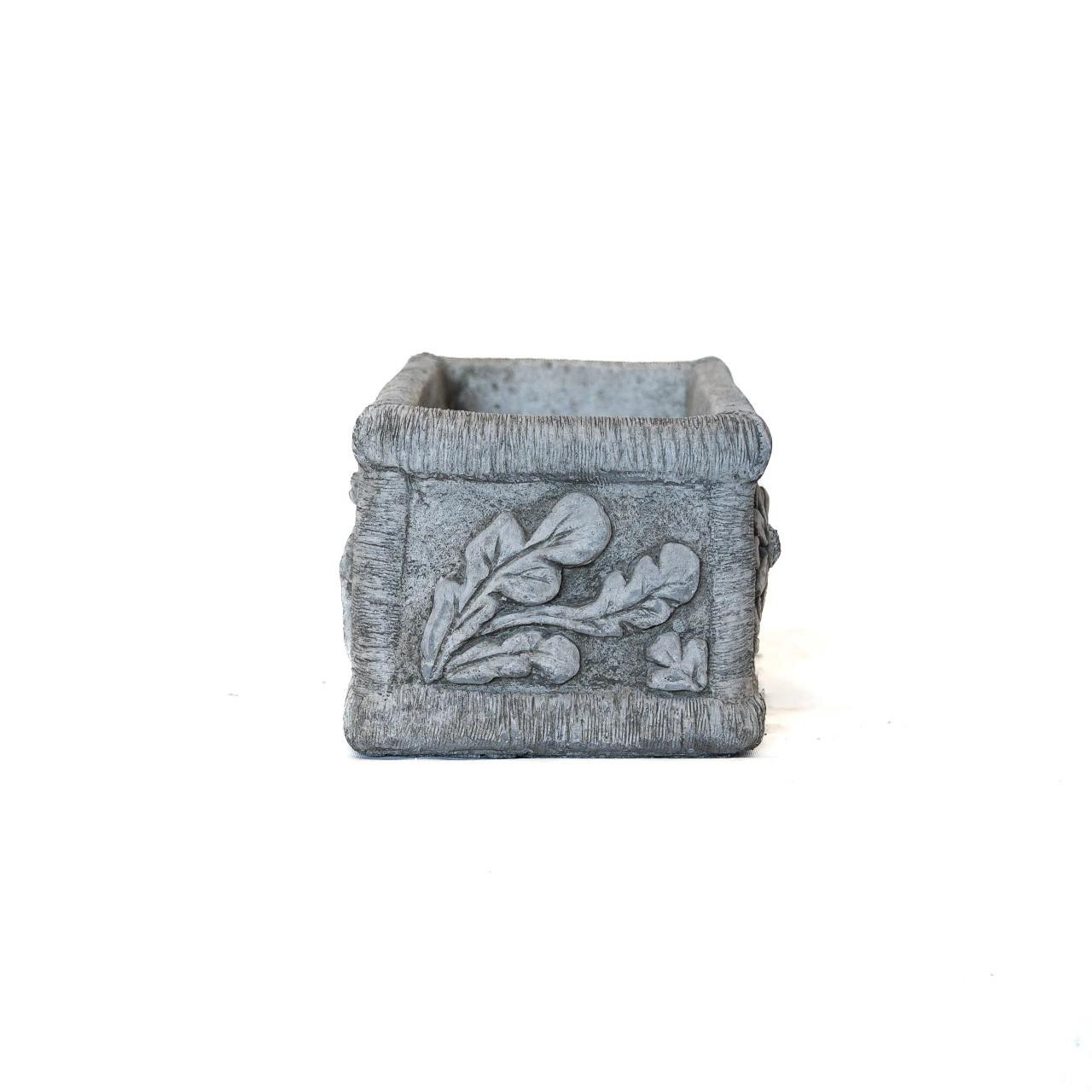 Classic Medium Floral Design Stone Cast Planter Trough