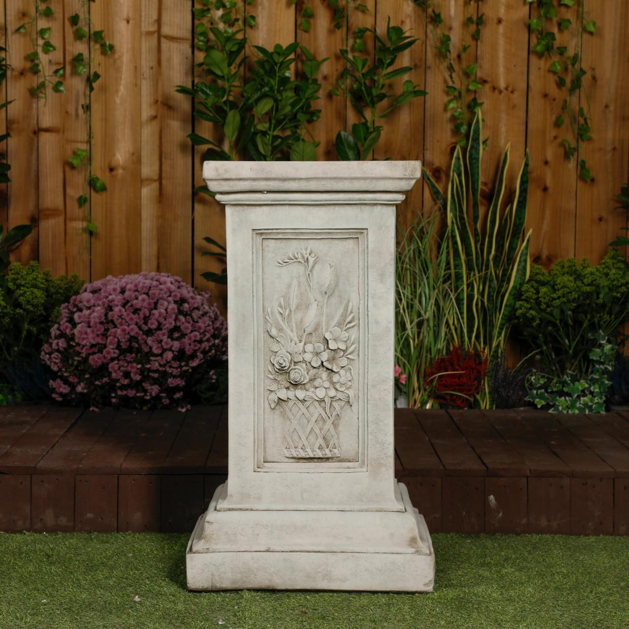 Giant Square  Floral Plinth Pillar Column