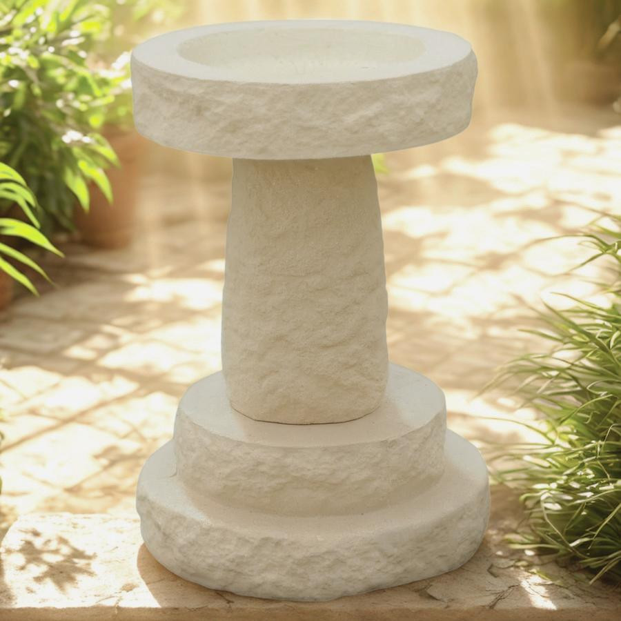 Millstone Round Birdbath Garden Ornament 