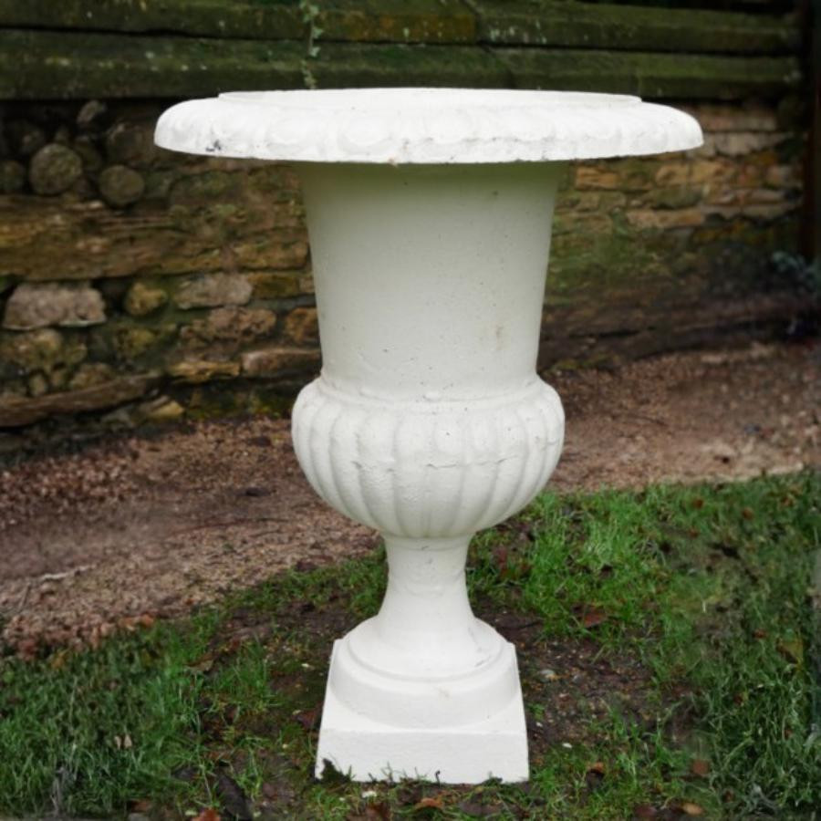 Cast Iron Off White Classic Urn