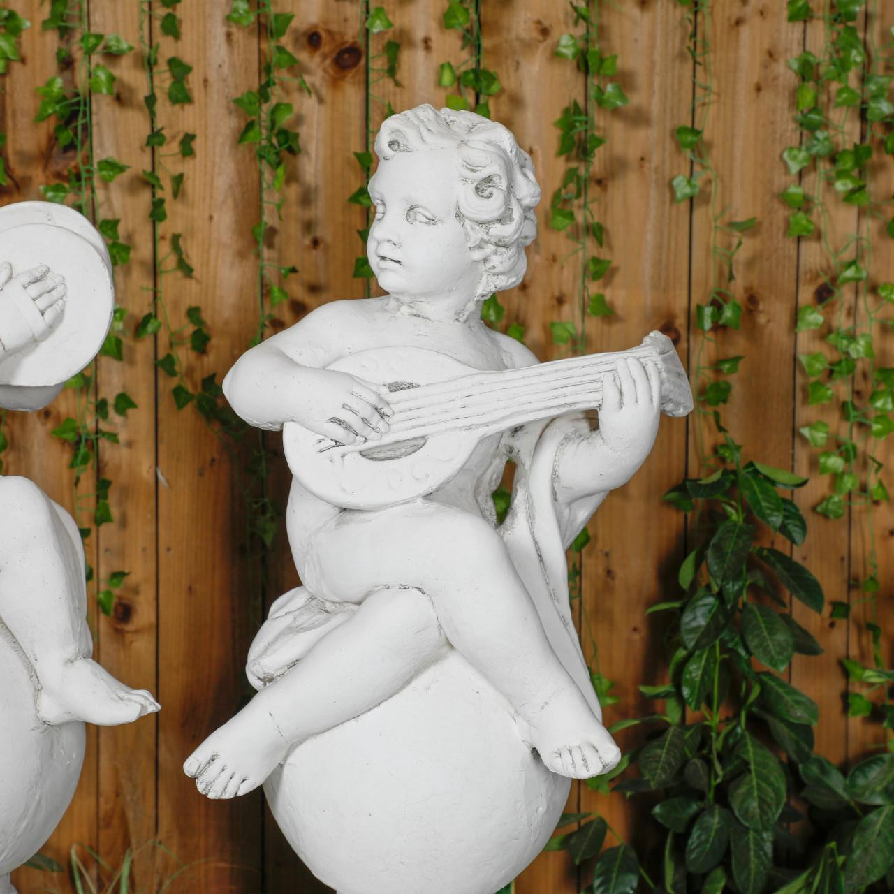 Musical Cherub Statues Without Plinths 