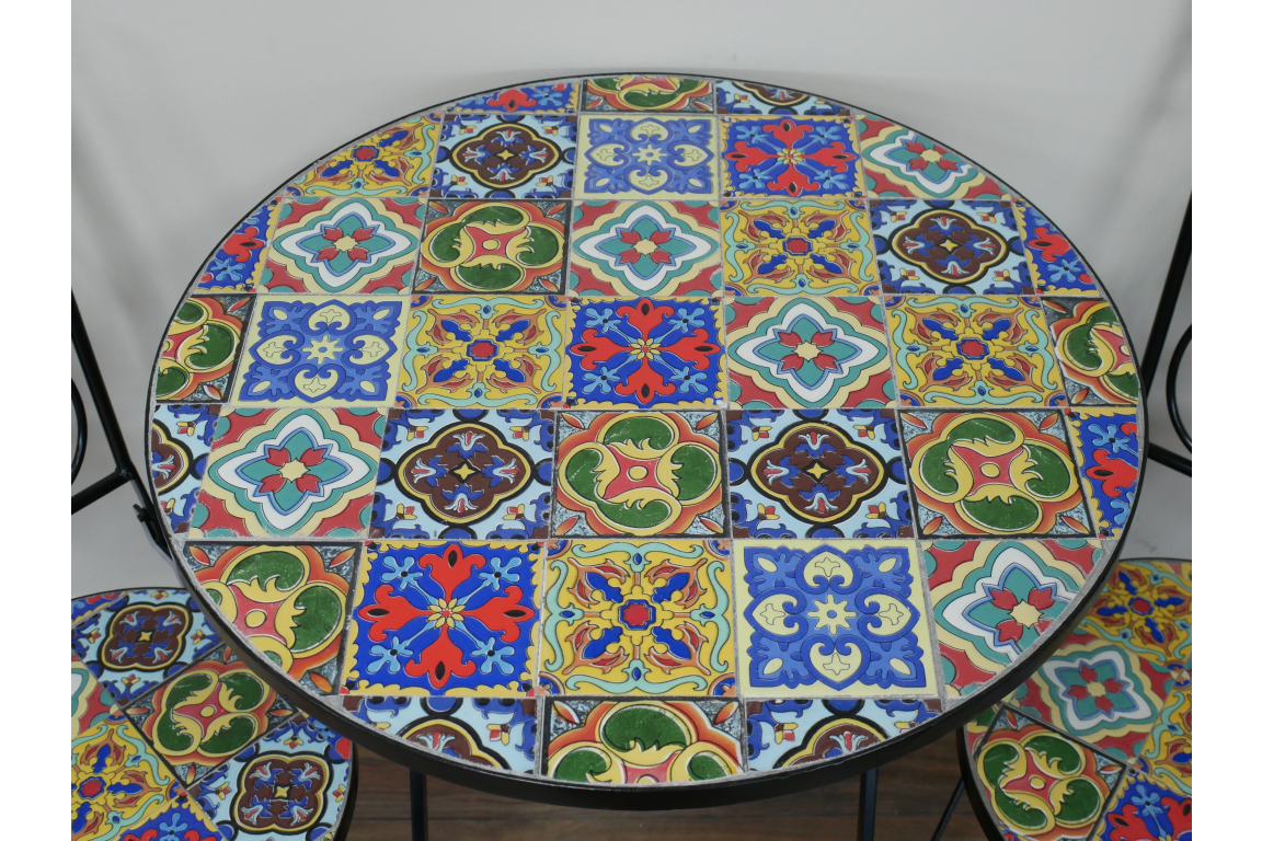 Casablanca Mosaic Bistro Set – Outdoor Table & 2 Chairs