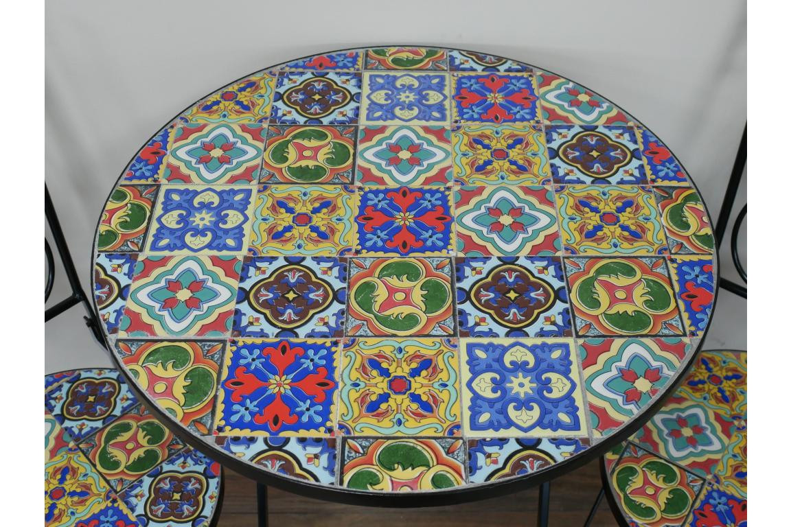 Casablanca Mosaic Bistro Set – Outdoor Table & 2 Chairs 