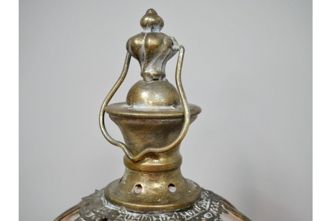 Tall Lantern On Stand – Ornate Metal Candle Holder