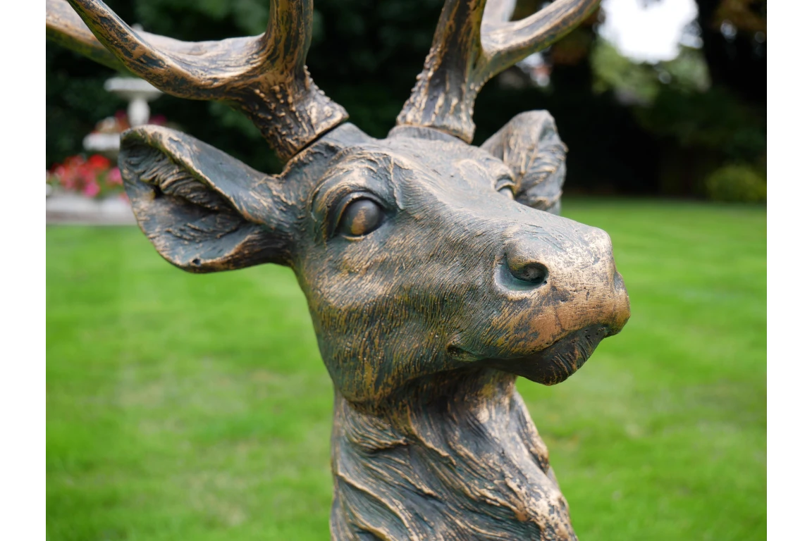 Outdoor Woodland Stag Christmas Sculpture