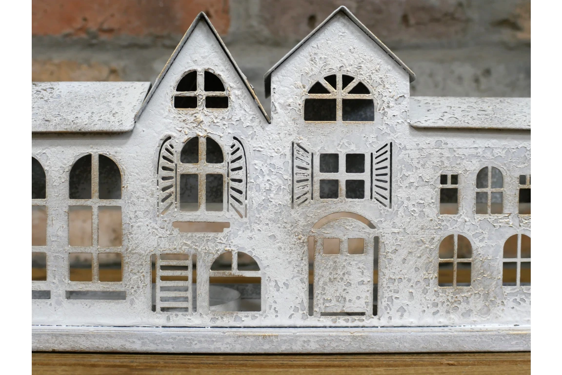 Little Row of Houses Candle Holder