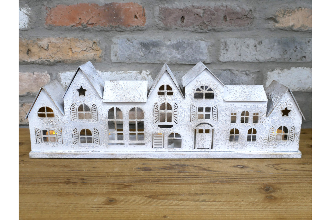 Little Row of Houses Candle Holder