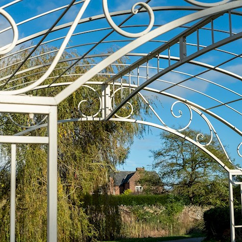 Marseille Garden Gazebo – Cream Metal Finish