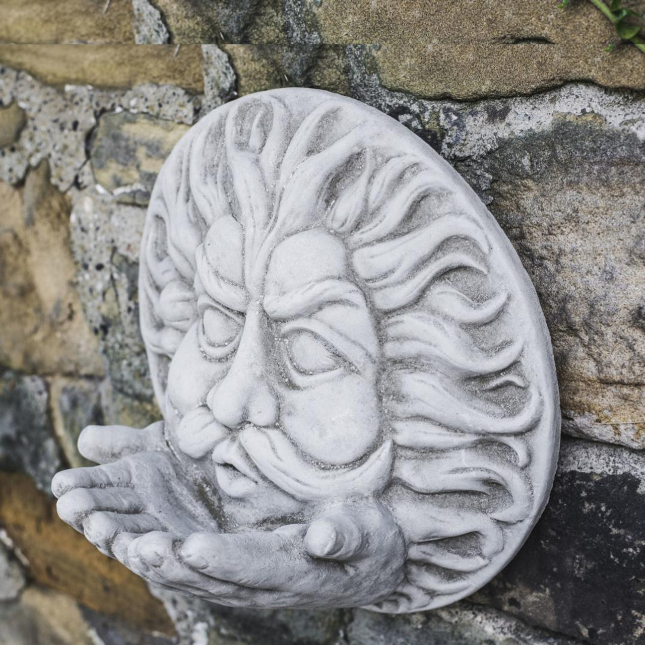 Large Stone Cast Wind Wall Plaque