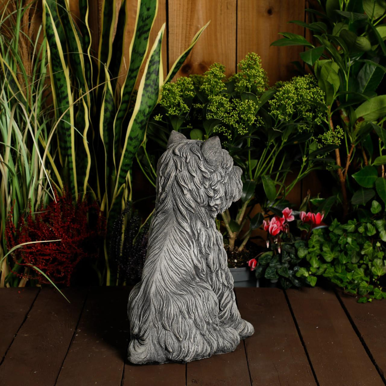 Large Terrier Dog Stone Cast Ornament