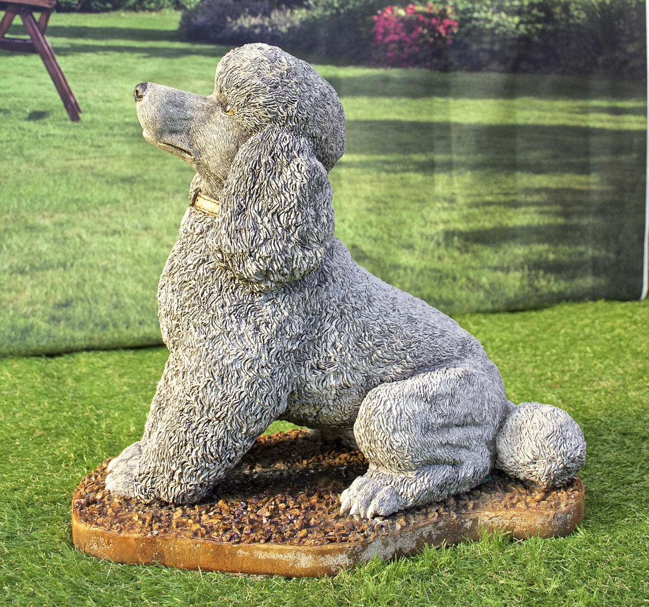 large pink poodle statue