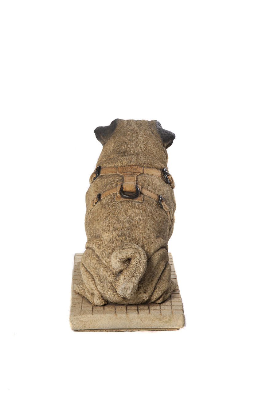 Full Size Sitting Pug Dog Statue