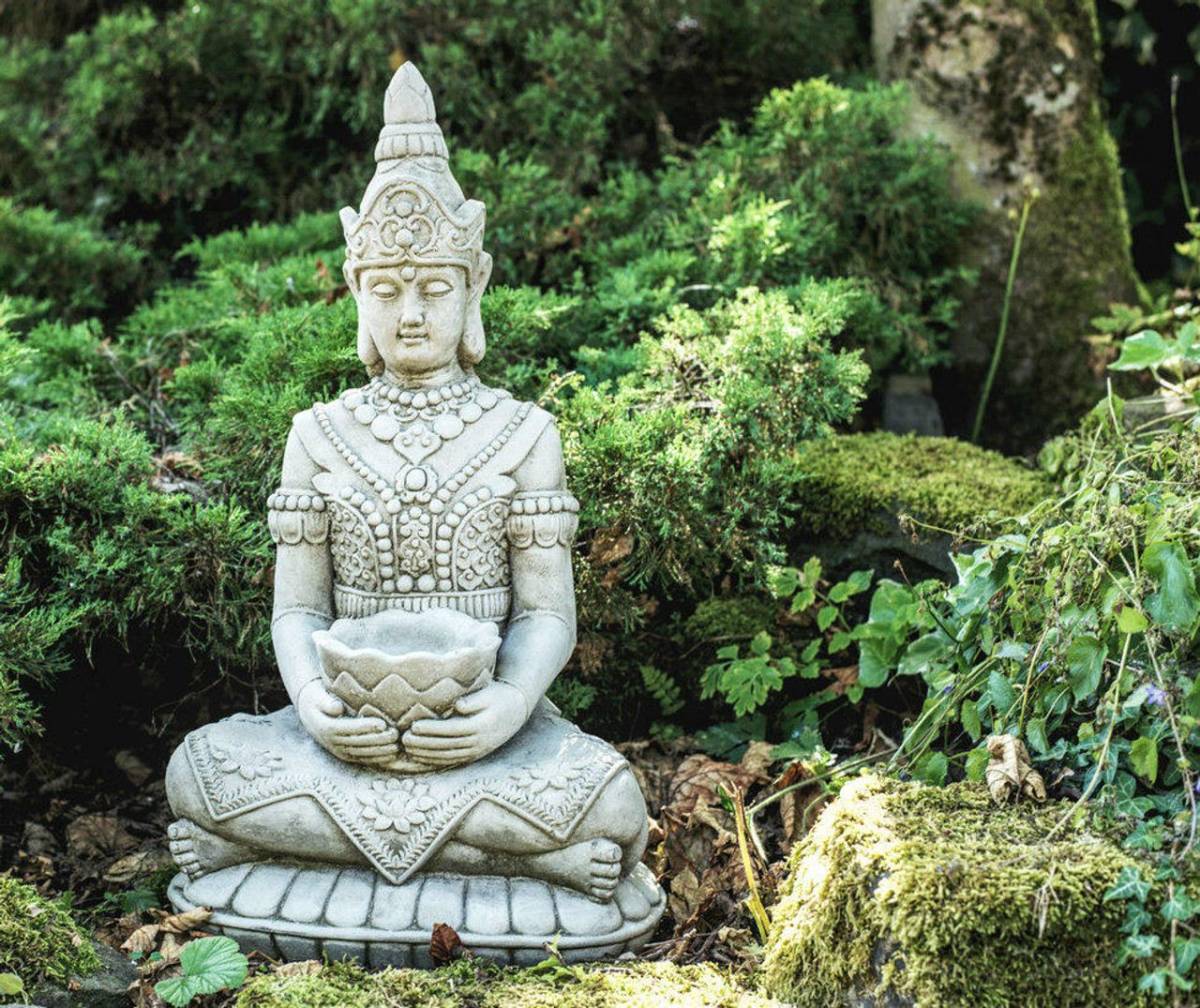 Medium sized Sitting in Lotus Thai Buddha Statue