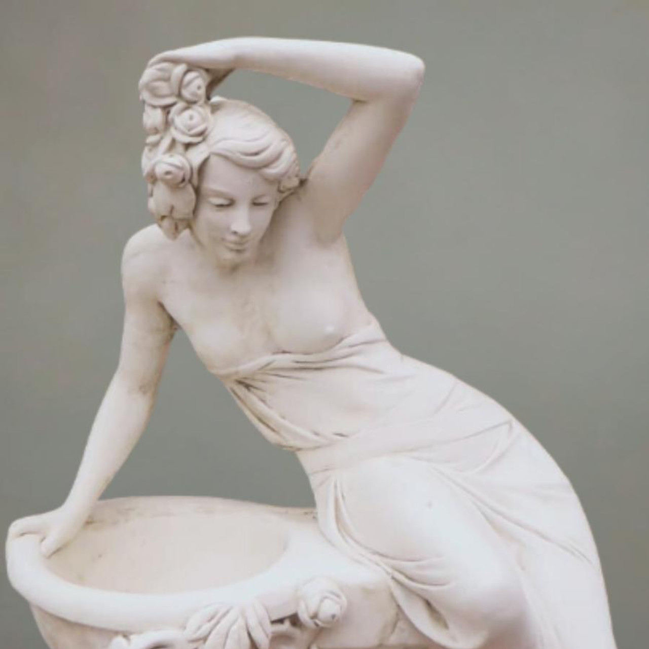 Giant Greek Bathing Lady With Flowers 