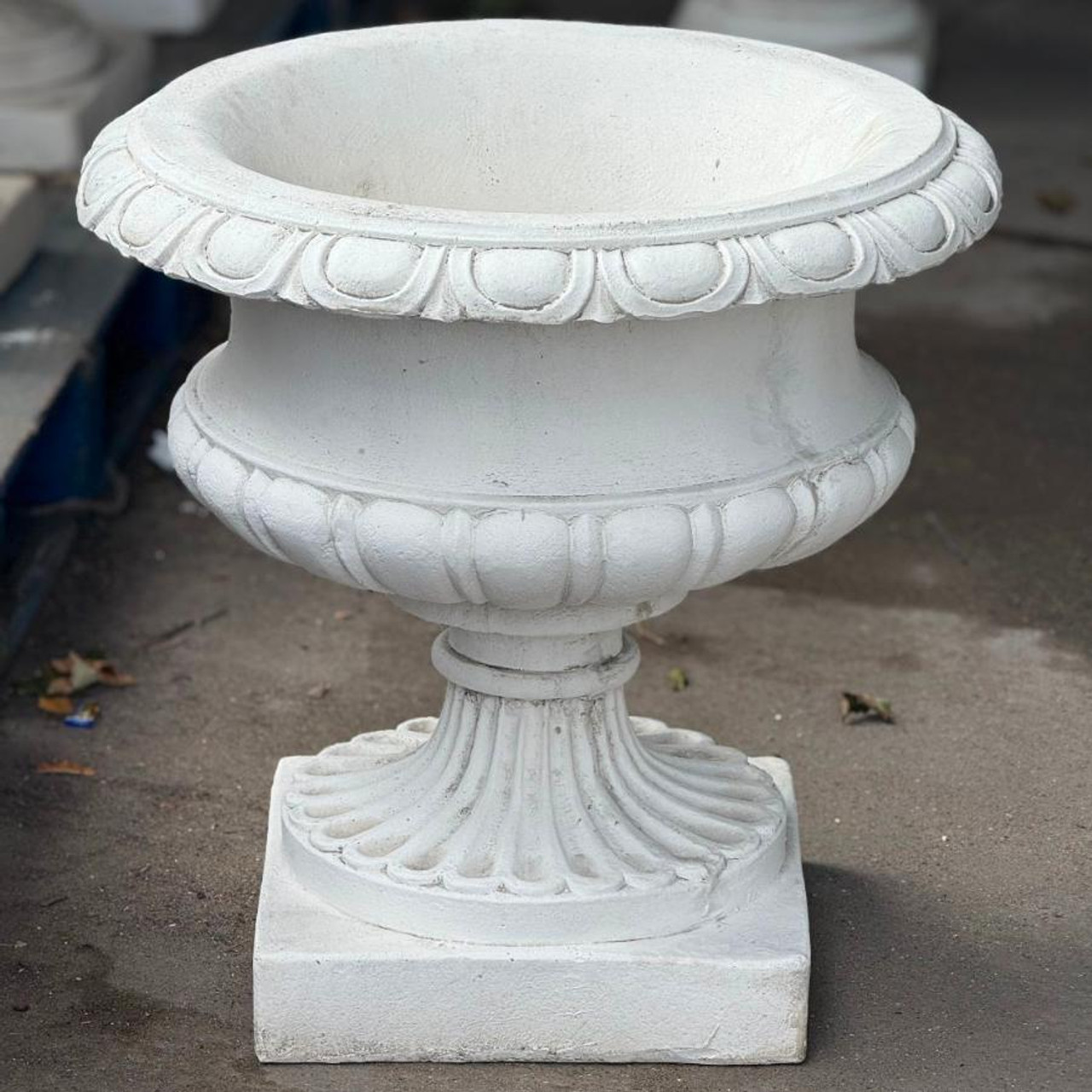 Pair of Large Edwardian Stone Vases without Handles  Pair of Large Edwardian Stone Vases without Handles