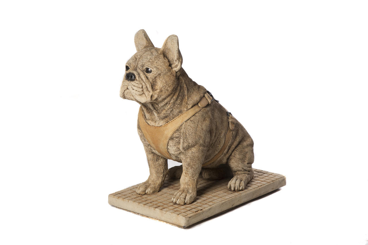 Pair of Life Size French Bulldog Statues