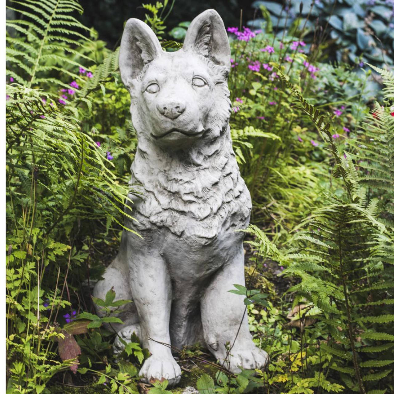 german shepherd statues outdoor