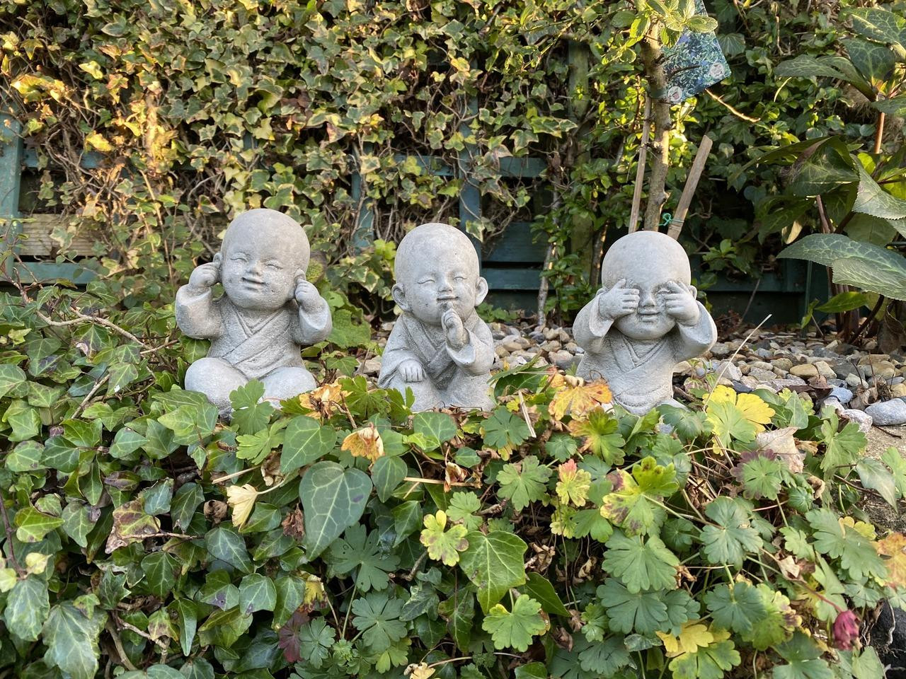 3 Small Monks Set – Garden Ornaments