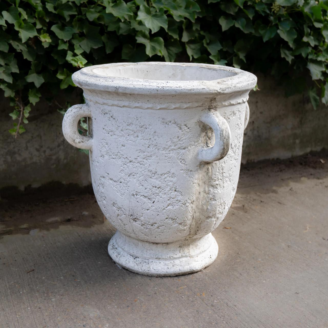 Very Large Rustic Ancient Style Pot With Ring Handles 