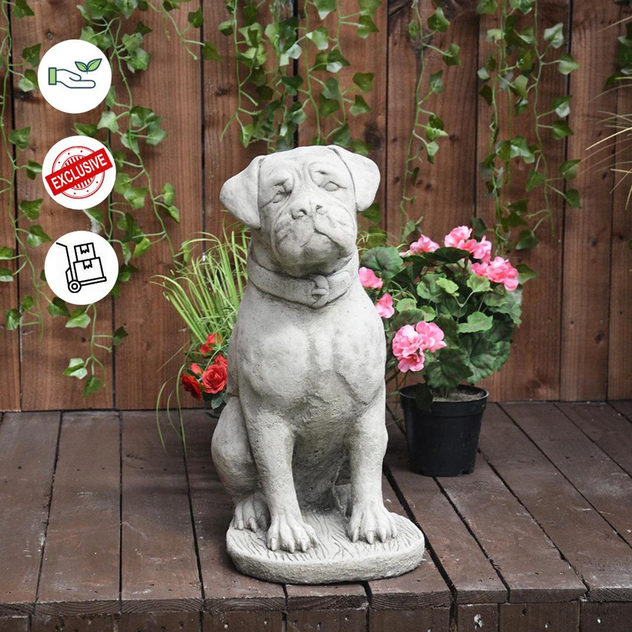 boxer garden ornament