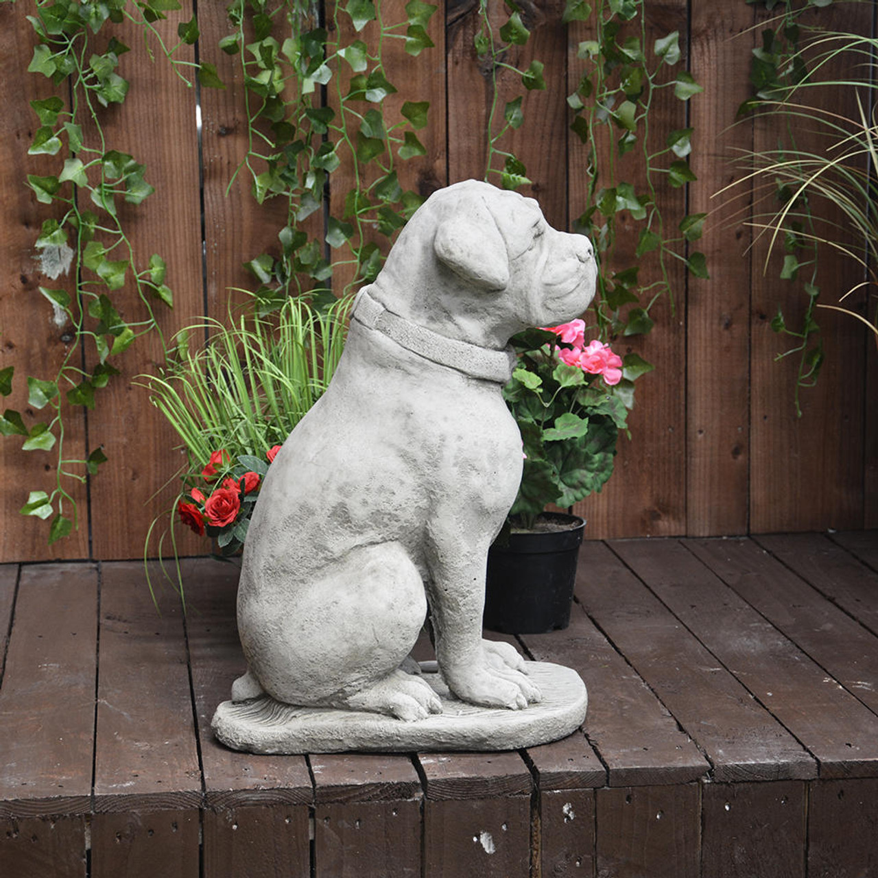 boxer garden ornament