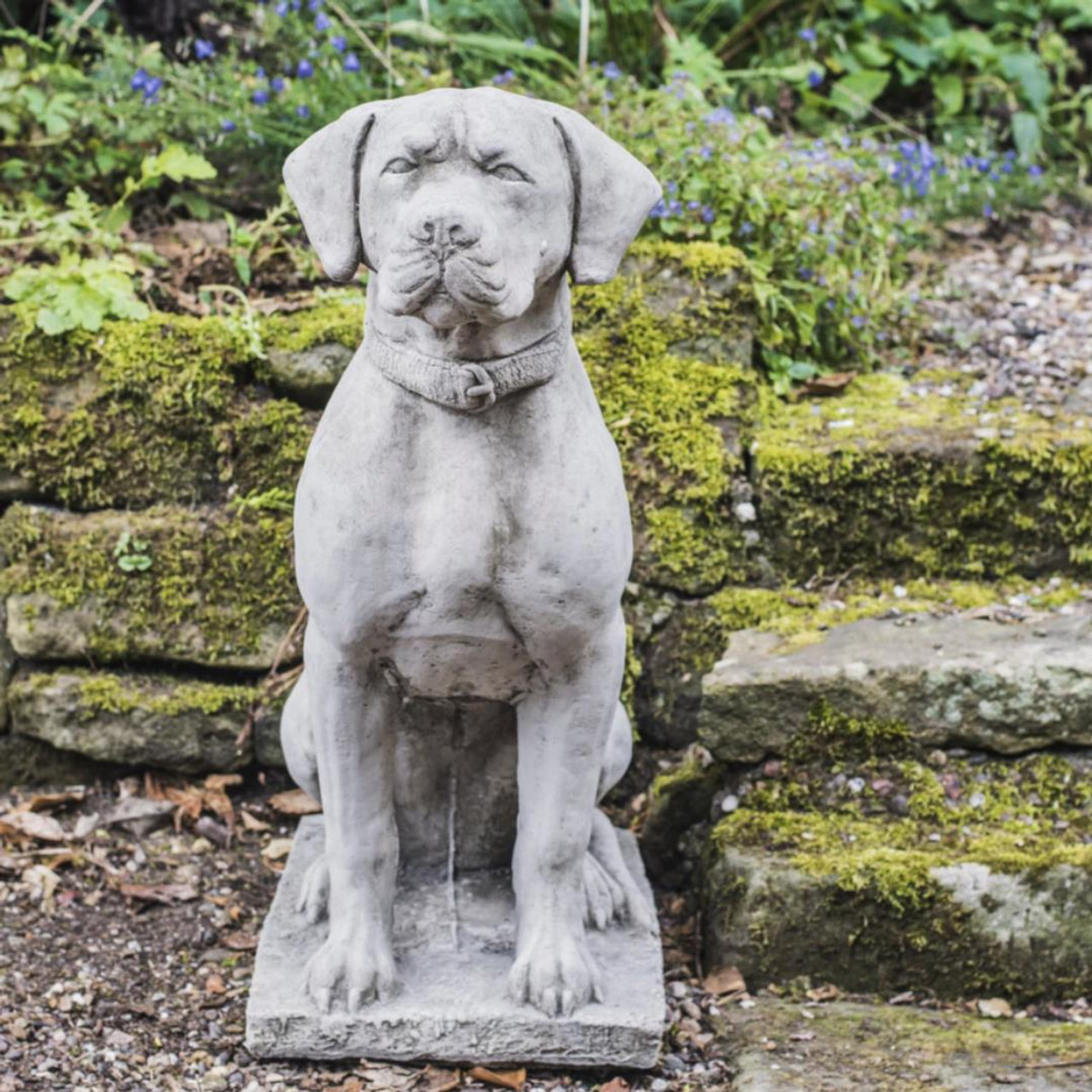 Stone Cast Hunting dog life Size Garden Ornament