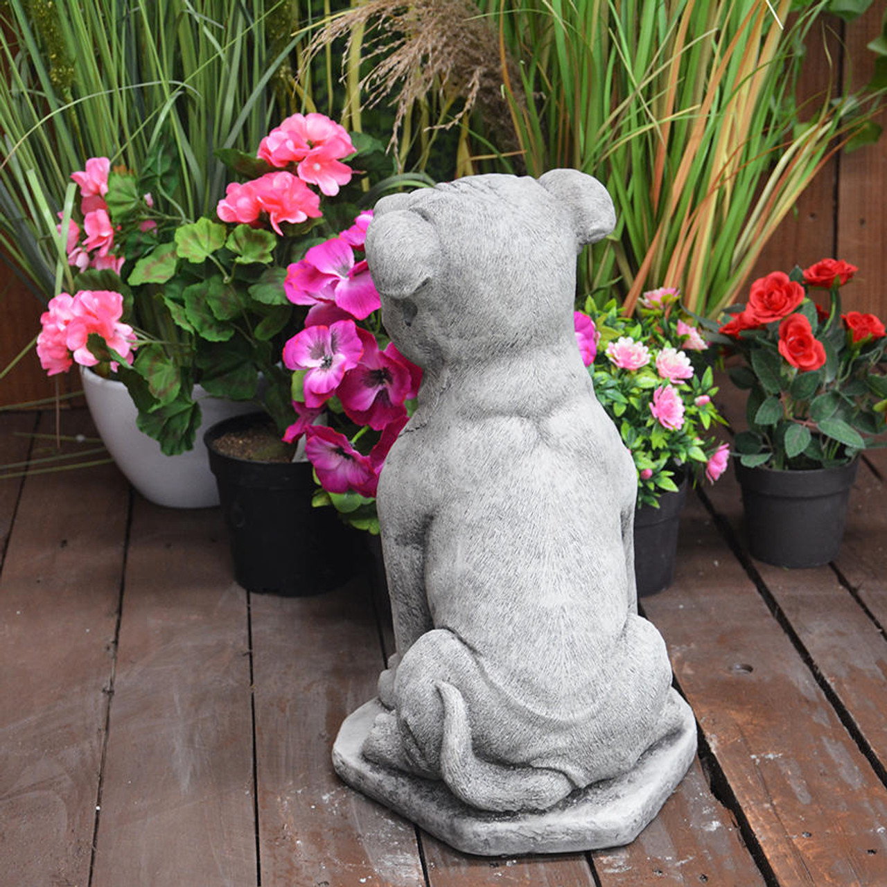 Large Staffordshire Bull Terrier Dog Garden statue
