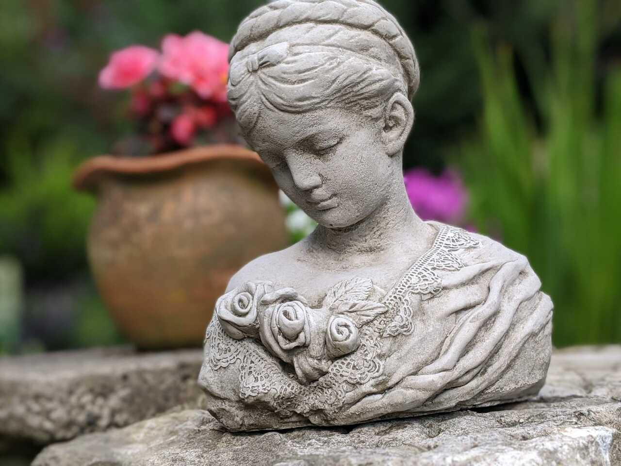 Classical Rose Lady Bust Statue