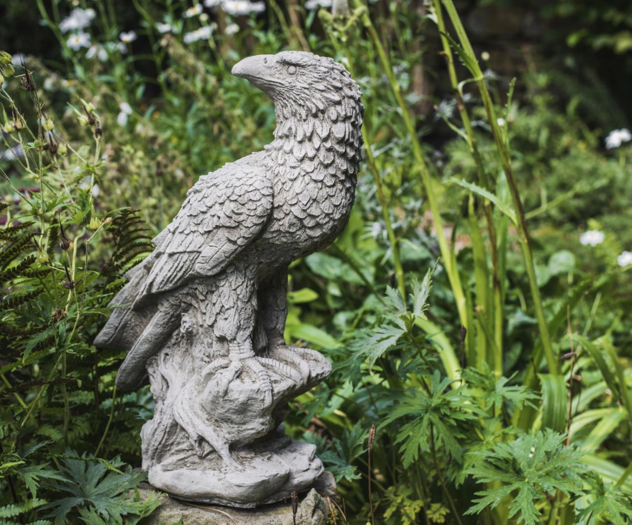 Majestic Stone Cast Eagle Ornament