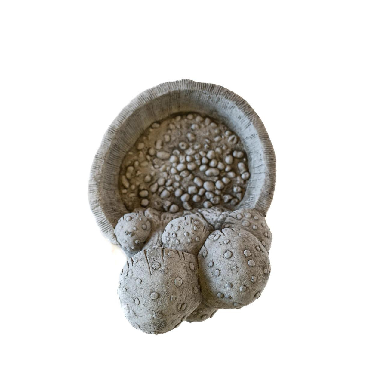Big Mushrooms Stonecast Bird Bath Statue Garden Ornament