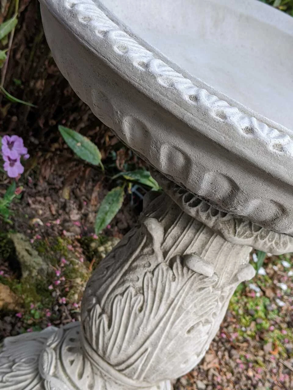 Beautifully Designed Ornate Stone Bird Bath by Discount Garden statues
