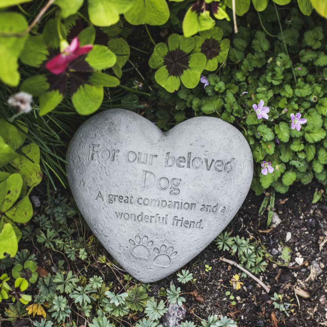 Beloved Dog Heart-Shaped Pet Memorial